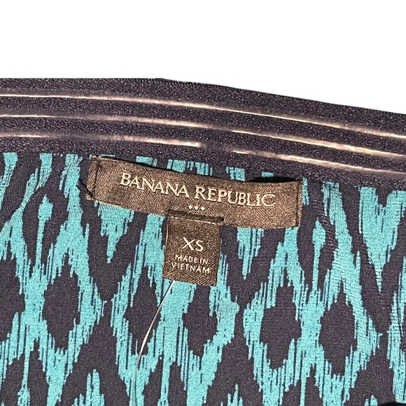 Banana Republic Print Strapless Knit Maxi Dress Maritime Blue Size XS NWT - Picture 6 of 13
